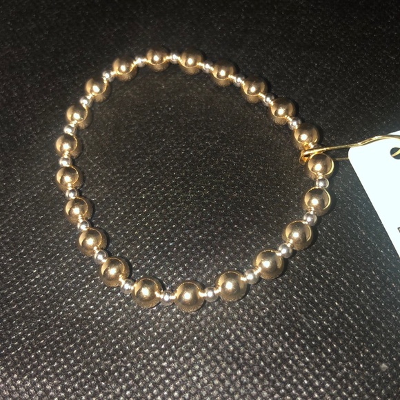 NWT Authentic Enewton Classic Grateful Pattern 6mm Bead Bracelet Mixed M… - Picture 3 of 4